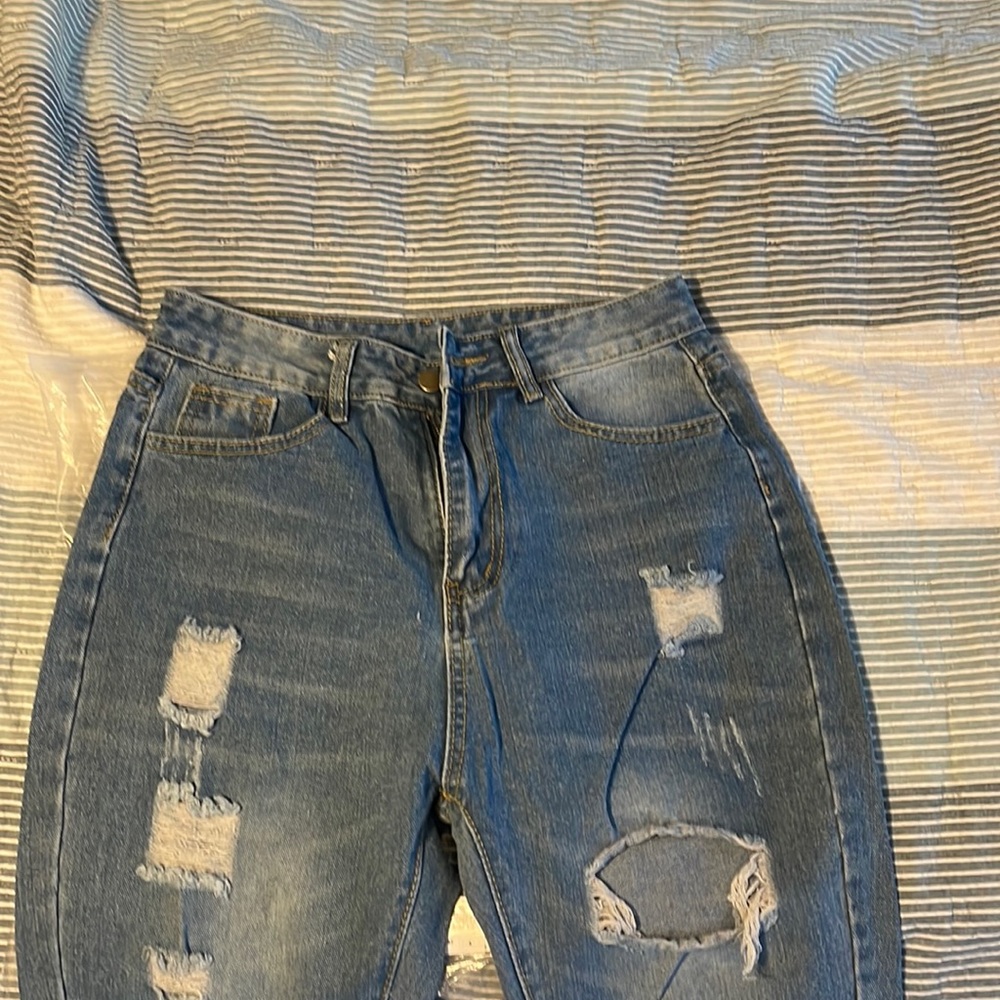 Distressed jeans